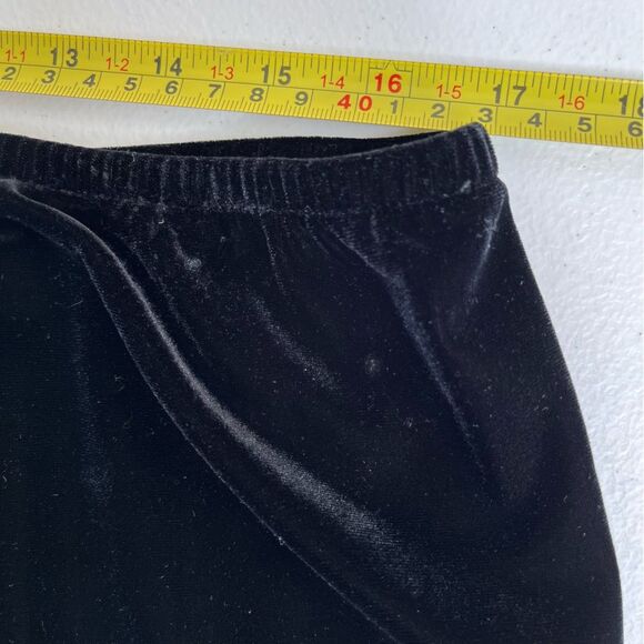 MSK Black Stretch Velvet Velour Elastic Waist Straight Leg Pants Womens Size XL - Picture 8 of 13
